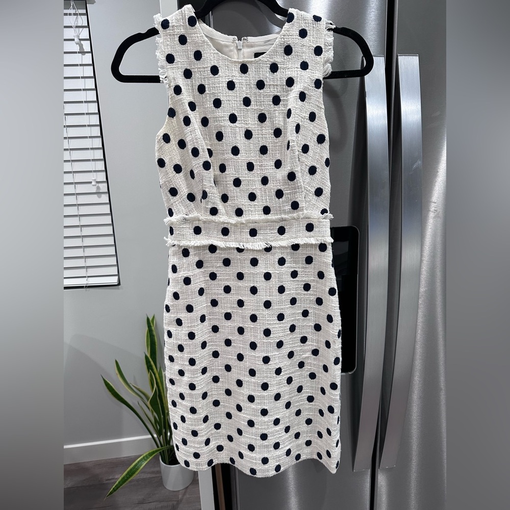 J.Crew Polka Dot Sleeveless Sheath Dress